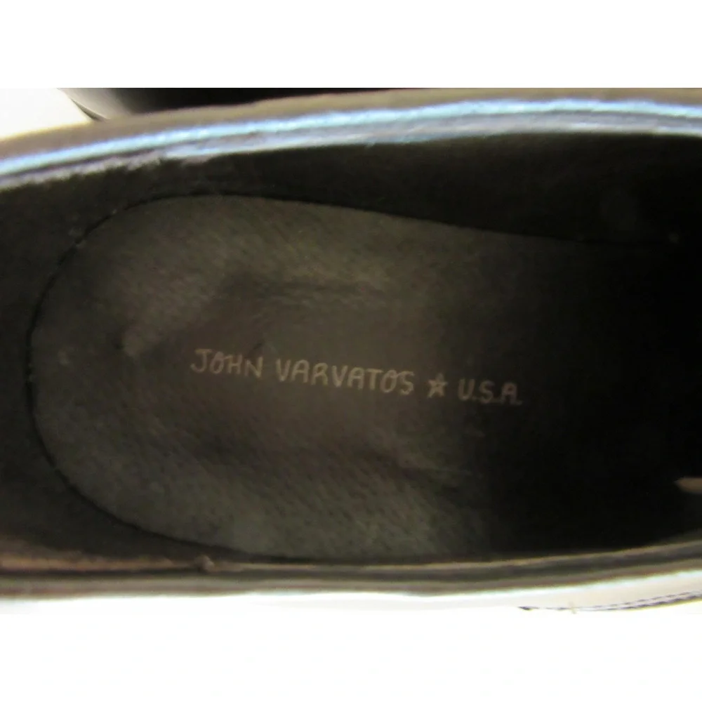 JOHN VARVATOS Brown Leather Lace Up 12M Preowned Excellent Soles Dress Shoes